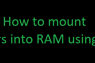 How to mount Linux folders into RAM using tmpfs