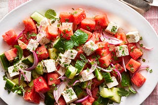 Watermelon, Cucumber & Feta Salad