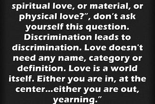 Spiritual and Material Love