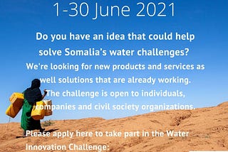 Tapping into Somali talent — an innovation challenge to tackle the country’s water issues