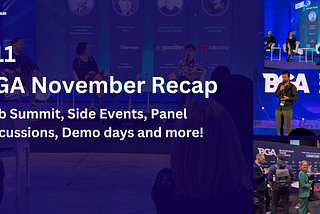 #11 November Recap: Web Summit, Side Events, and more BGA Activities.