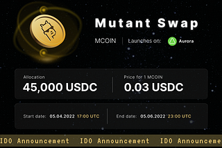 Mutant Swap IDO second round announcement