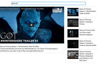 YouTube and Chill? (playing a video from your YouTube API return)