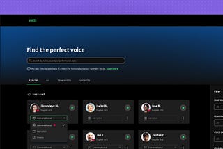 Explore, Preview, Choose: Introducing the Voices Page