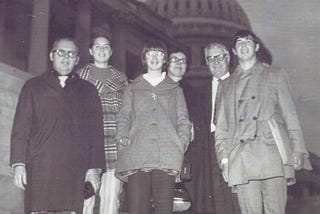 Dad and Mom taking us to visit our congressman circa 1971