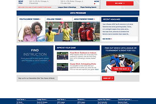 Redesigned Experience: USTA.com