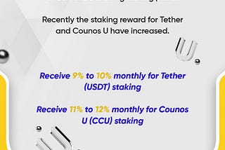 Increased Staking Reward for Tether & Counos U!