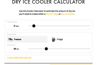 Design Brief: Cooler Calculator