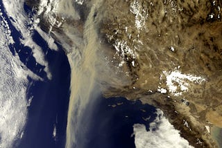 Copernicus Sentinel-3 satellite captures smoke from wildfires