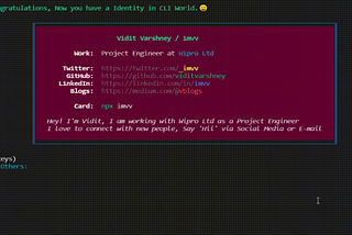 Make Your Identity in Cli World.