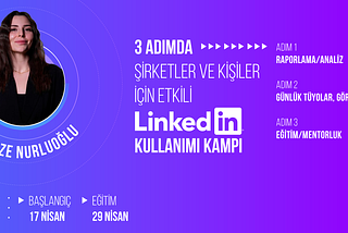 3 Adımda Şirketler ve Kişiler İçin Etkili Linkedin Kullanımı Kampı/Medium Bonuslu