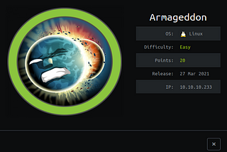 HackTheBox: (“Armageddon”) — Walkthrough