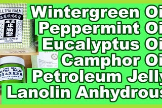 Wintergreen Oil Peppermint Oil Eucalyptus Oil Camphor Oil Petroleum Jelly Lanolin Anhydrous…