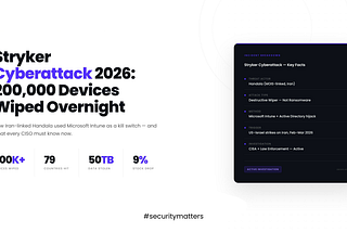 The Stryker Cyberattack 2026: How 200,000 Devices Were Wiped Overnight