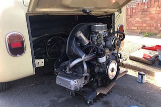Removing an engine from an aircooled Volkswagen