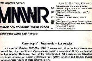 Morbidity and Mortality Weekly Report (MMWR) is not exactly an exhilarating read.