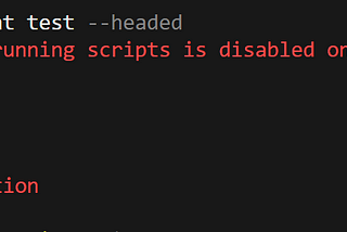 Windows 11də Playwright skriptin işlədilmə problemi