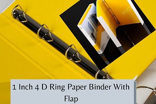 1 Inch 4 D Ring Paper Binder With Flap