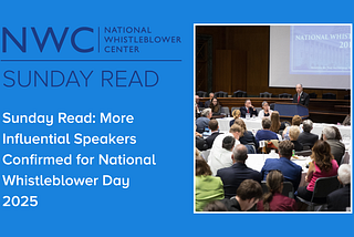 Sunday Read: More Influential Speakers Confirmed for National Whistleblower Day 2025