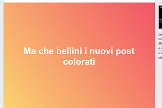 Perché Facebook ha messo i post colorati?