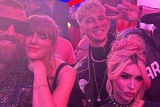 Megan Fox Looks Unrecognizable in Super Bowl Photo With MGK, Travis Kelce and Taylor Swift