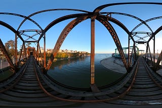 Spherography Drone: The Lost Boys Bridge Santa Cruz Beach Boardwalk