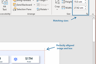 Image and Box should be the same size and aligned one to the other.