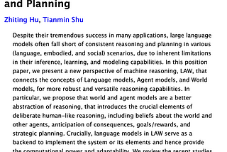 LLM driven human — like capabilities, Critiquing, Planning and Reasoning