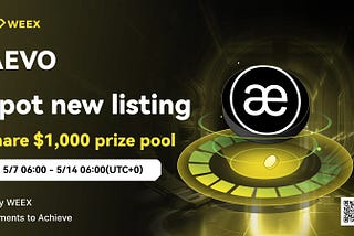 AEVO Listing and Trading Event on WEEX Exchange!