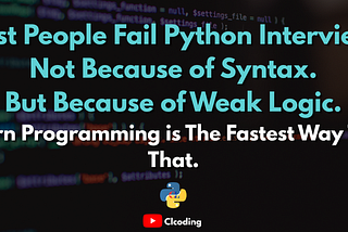 Most beginners fail at Python not because of syntax — but because they skip pattern programming.