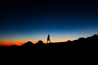 It was dusk at the Triund hilltop, Dharamshala.