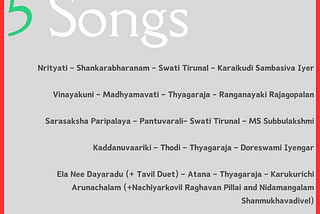 Five Songs for the Week — 11