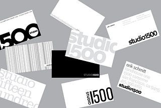 selected layouts for business card studies designed when we launched our design studio