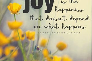 Joy Doesn’t Depend on a Perfect Day