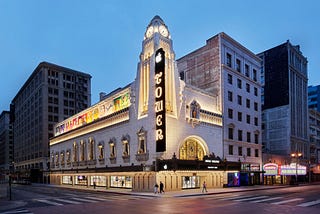 Apple store in downtown Los Angeles, the newly renovated Tower Theatre