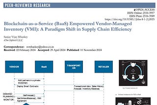 🏪VENDOR MANAGED INVENTORY (VMI) and Blockchain-as-a-Service