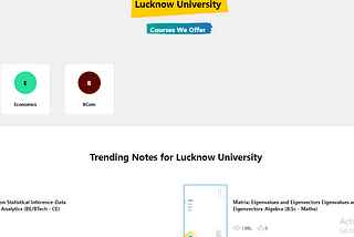Which website is better for buying handwritten notes from the University of Lucknow?