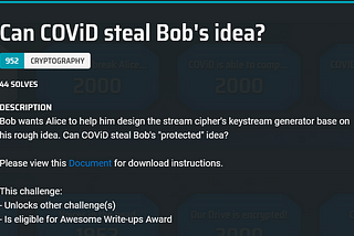 Stealing Bob’s idea