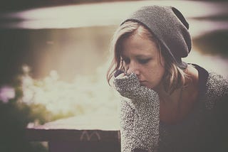 A woman who looks sad