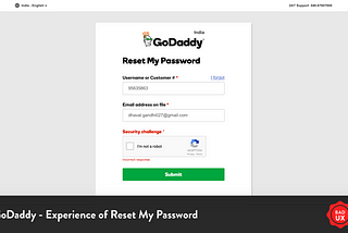Sharing Painful Experience of Resetting Password on GoDaddy