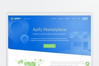 Get custom web scraping solutions from certified developers on Apify Marketplace