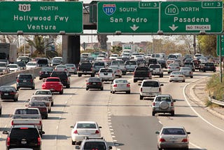 Cars on a highway