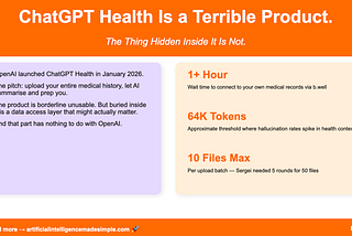 ChatGPT Health Is a Terrible Product. The Thing Hidden Inside It Is Not.