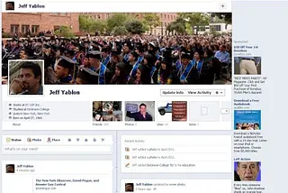 Facebook Timeline View Profile for Jeff Yablon