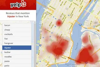 The Yelp Hipster WordMap for New York City