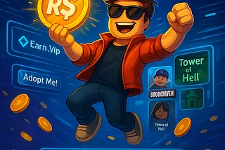 Earn Robux FAST by Playing Games on Earn.Vip — No BS, Just Rewards 🎁💸