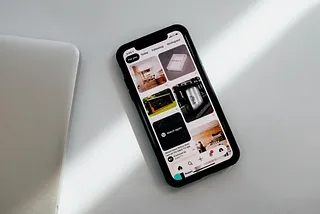 phone with Pinterest app open
