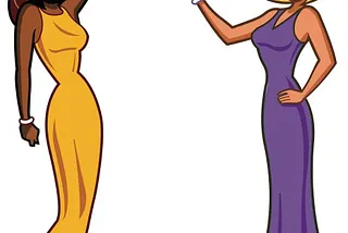 Beautiful Blonde Caucasian and Black Game Show Hostesses Making TV Gestures