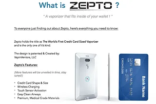 Meet Zepto Vape. The Worlds First Credit Card Sized | by Zepto Vaporizer |  Medium