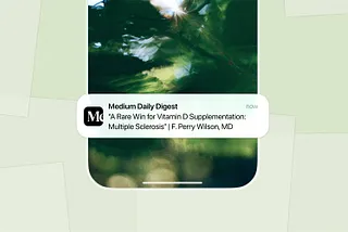 A mobile notification of the Medium Daily digest